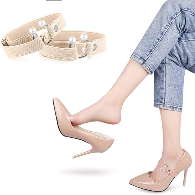 High Heel Shoe Straps with Pearl & Rhinestone Accents - Image 2