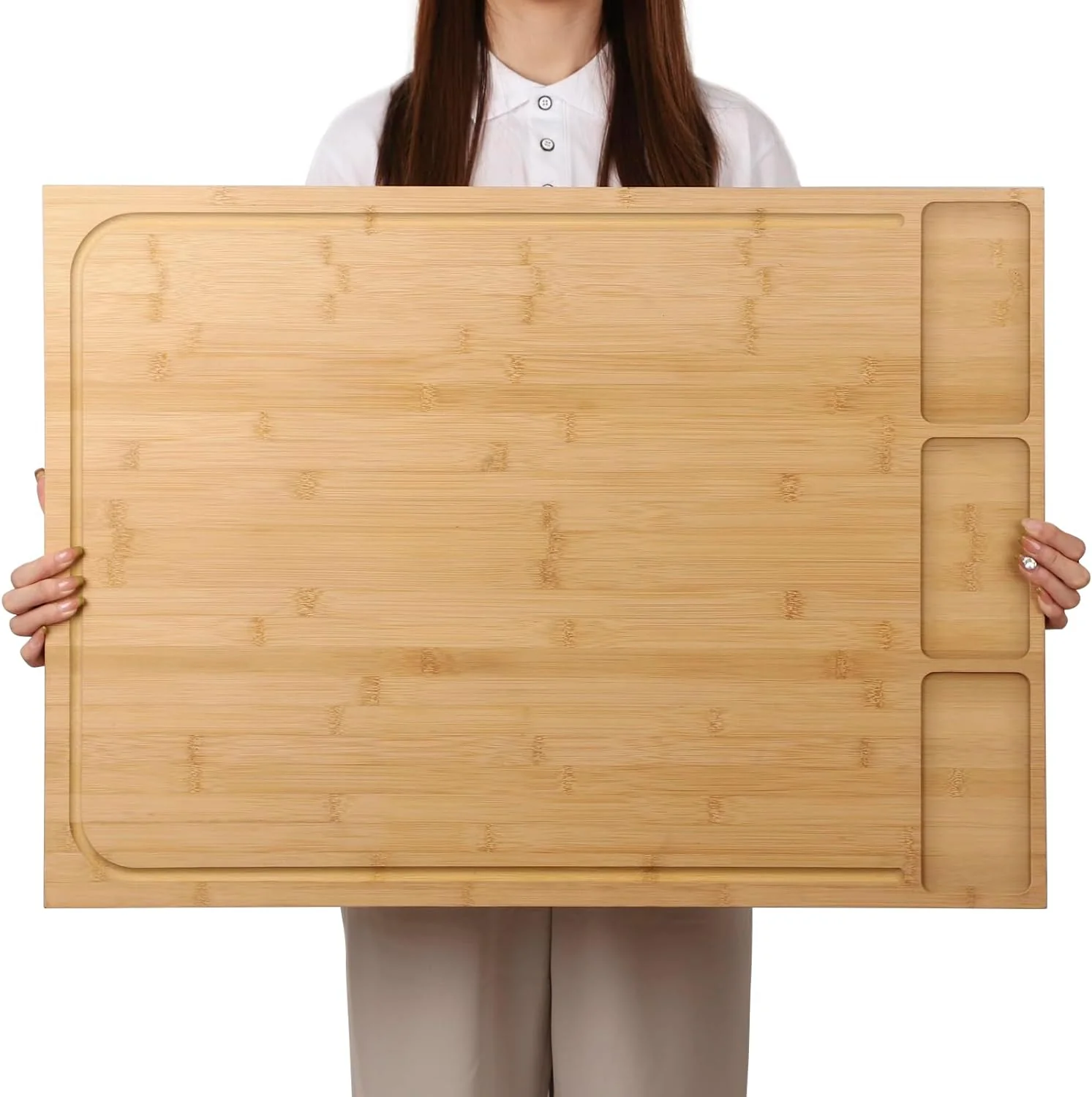 Pure Wooden Chopping Board And Stovetop Cover - Image 2