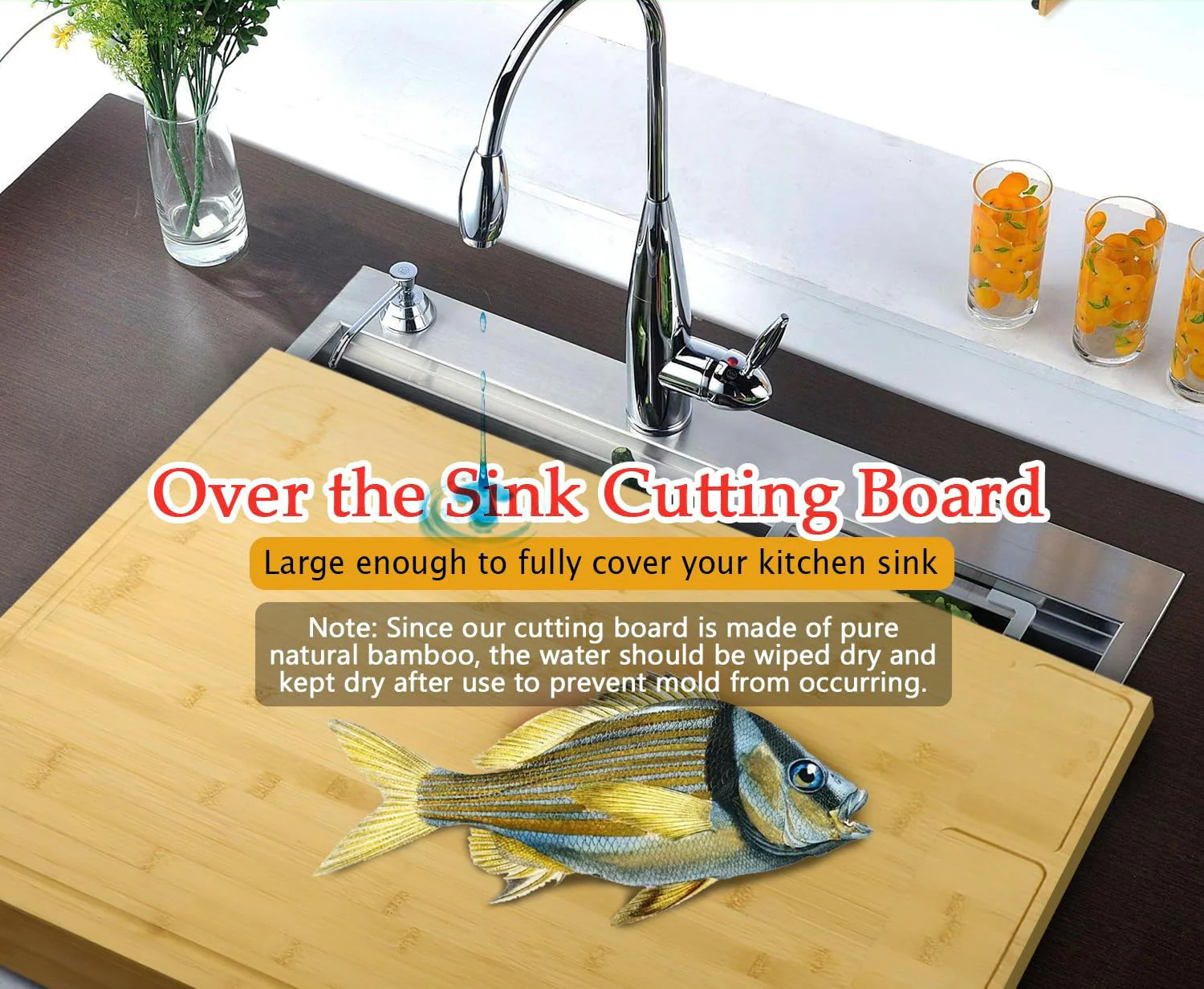 Pure Wooden Chopping Board And Stovetop Cover - Image 3