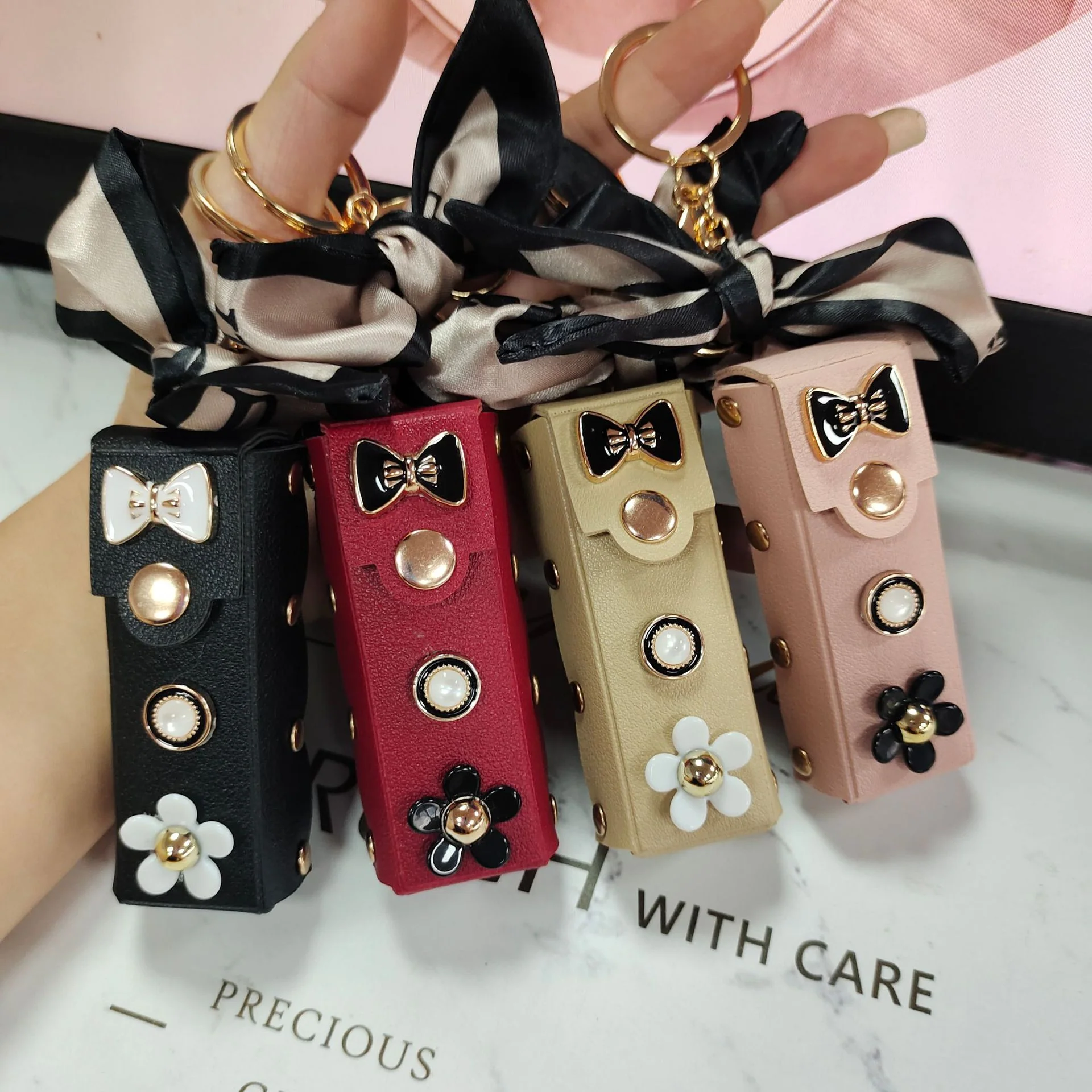 Korean Mini Lip Pouch Keychain - Image 2