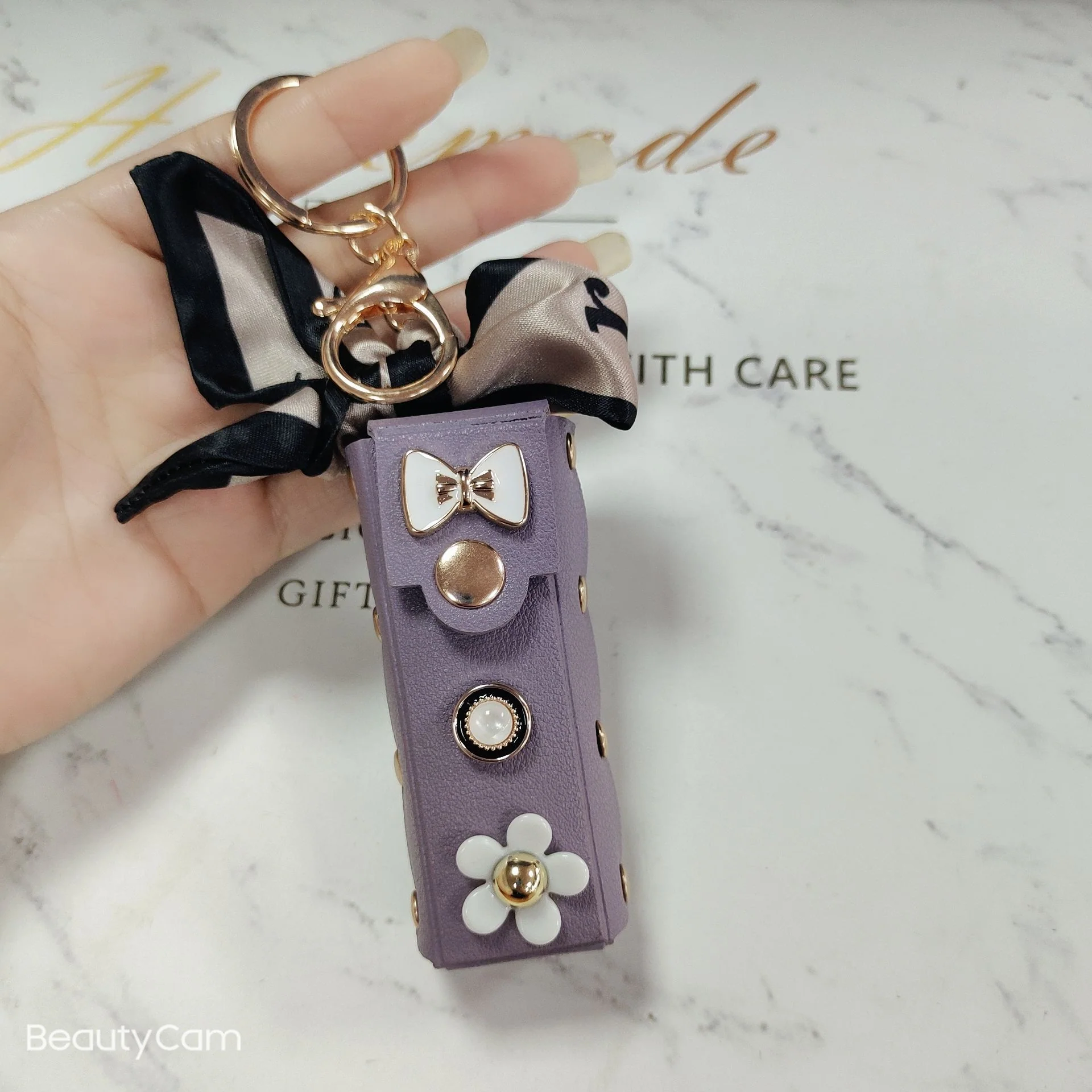 Korean Mini Lip Pouch Keychain - Image 3