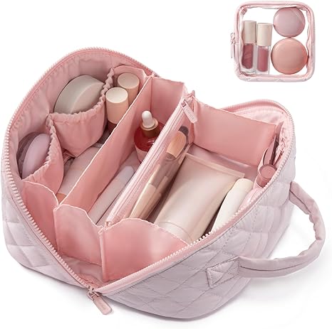 Large Capacity Leather Travel Cosmetic Bag