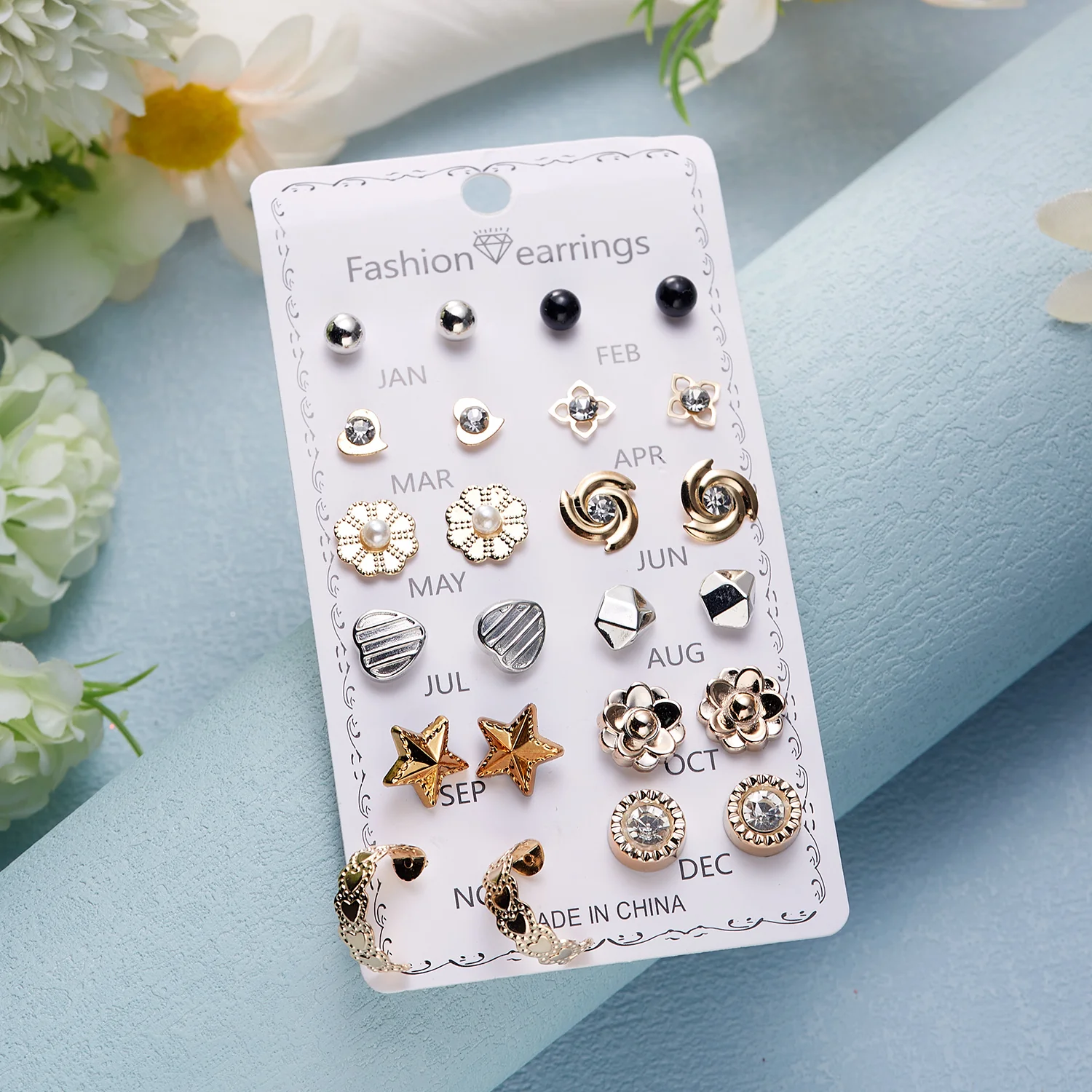Little Love Stud Earrings – 12 Pairs - Image 5
