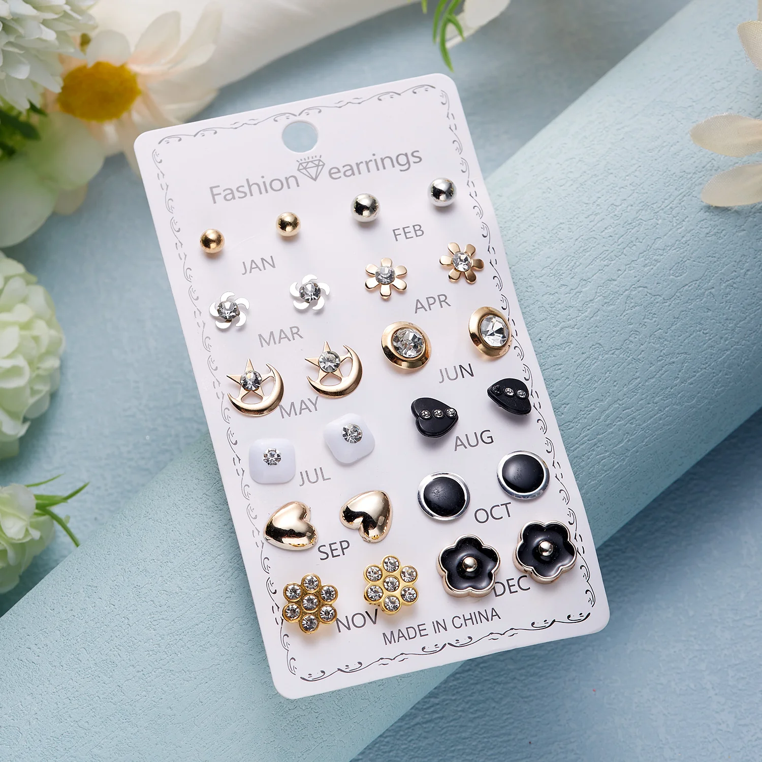 Little Love Stud Earrings – 12 Pairs - Image 6