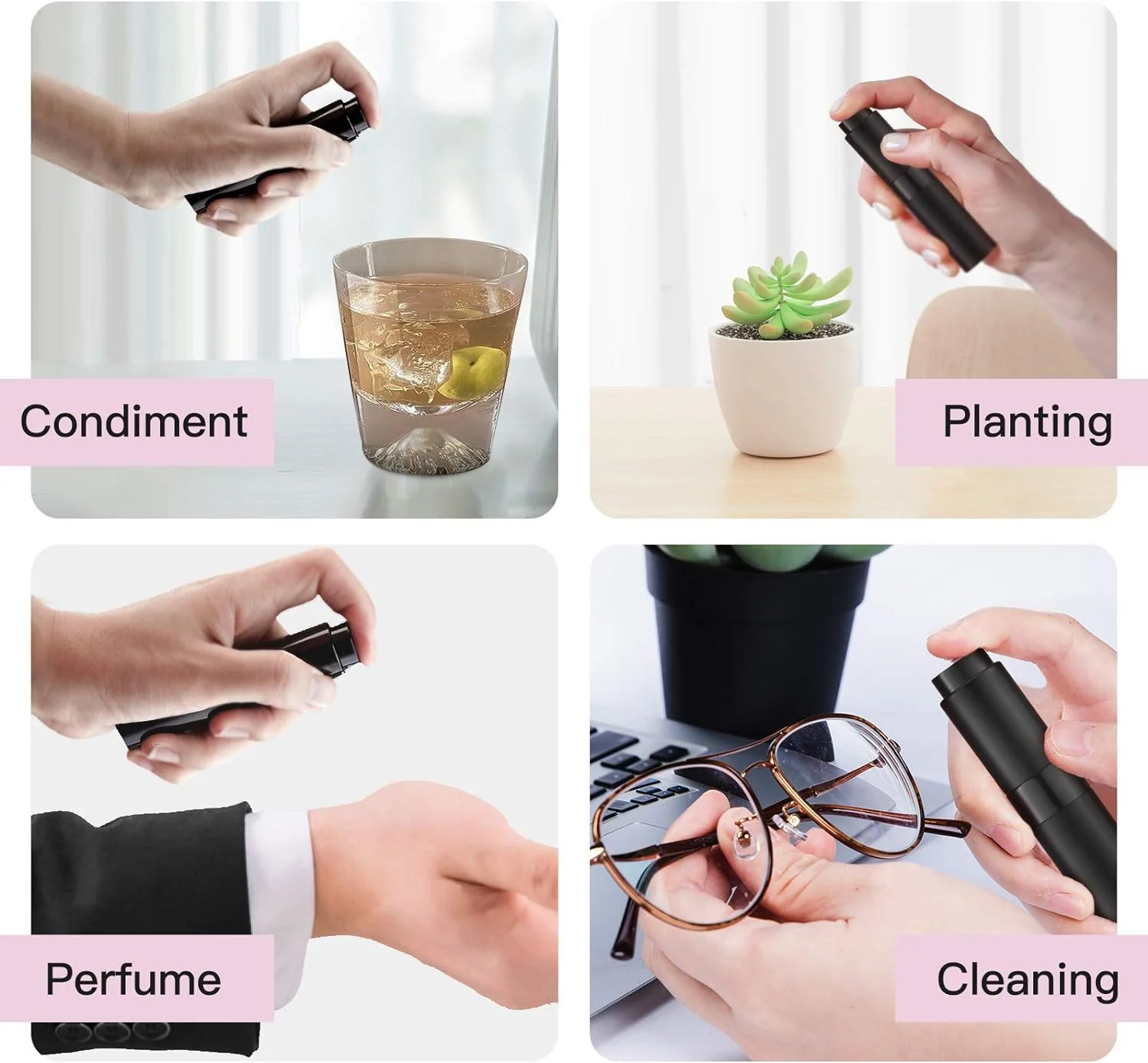 Luxurious Cosmetic Liquid Spray Bottle with Pump - Image 3
