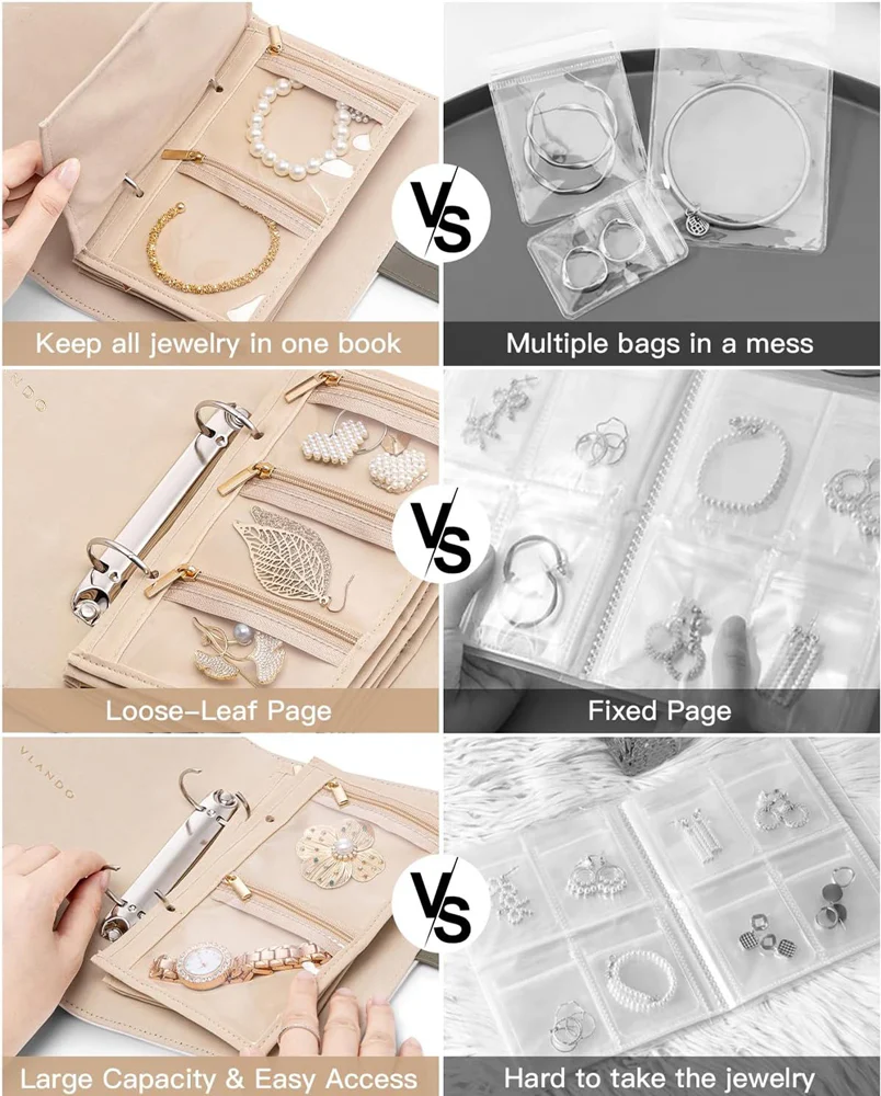 Luxury Portable Jewelry Storage Book - Image 4