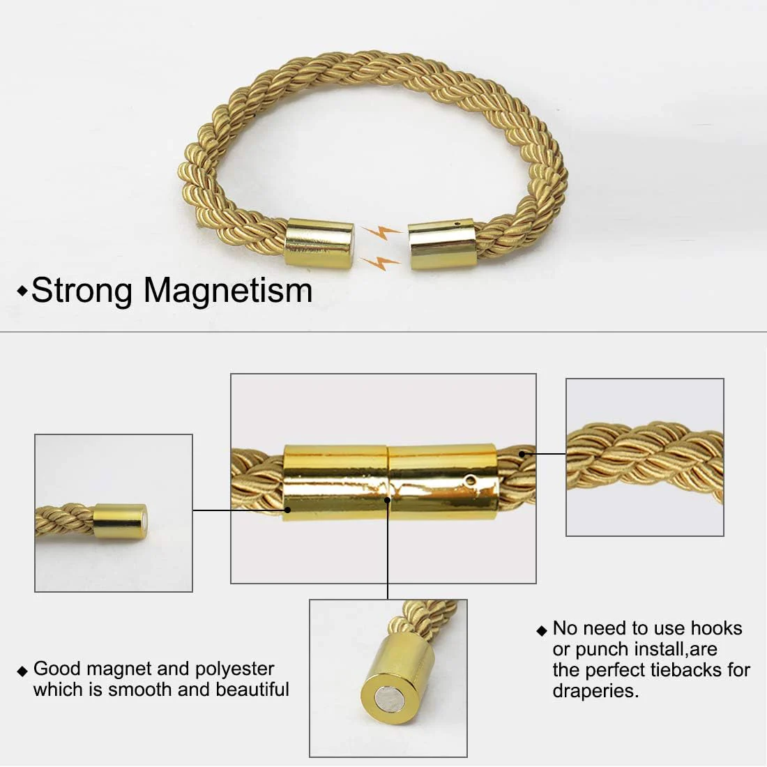 Magnetic Curtain Tiebacks Hook - Image 5