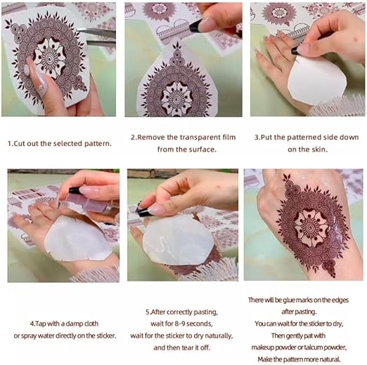 Mehndi Waterproof Sticker - Image 5