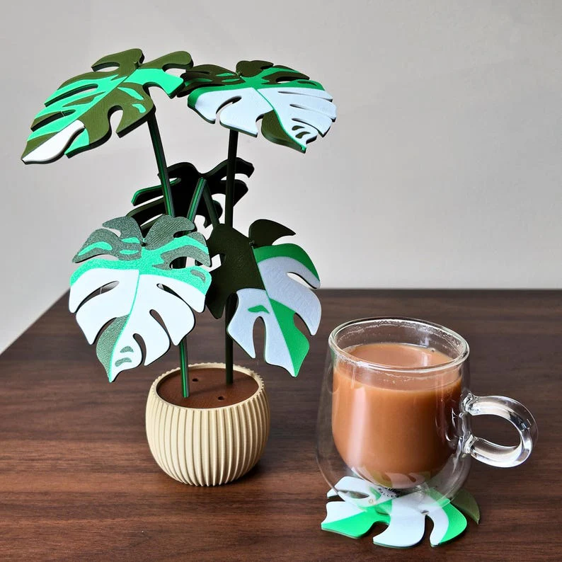 Monstera Coaster Magnetic Plants - Image 2