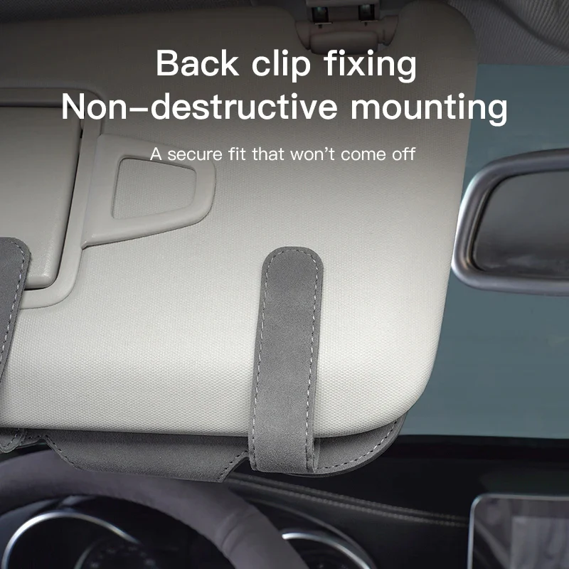 Multifunction Car Sunglasses Storage Box Case - Image 4