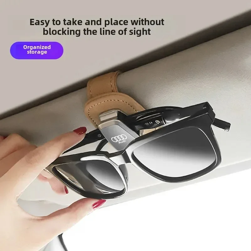 Multifunctional Leather Glasses Clip Case - Image 2