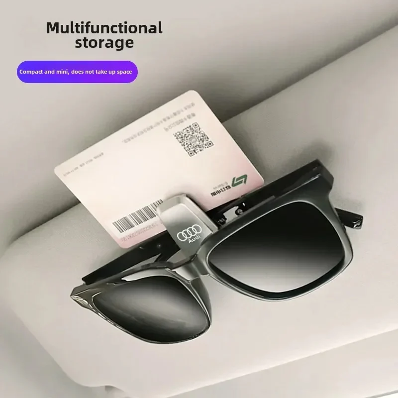 Multifunctional Leather Glasses Clip Case - Image 5