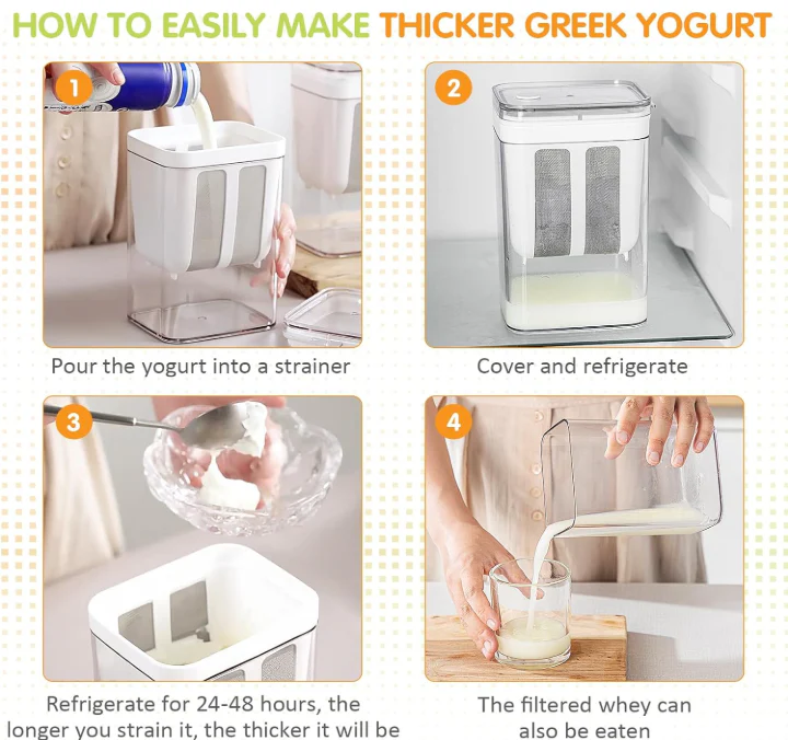 Multifunctional Yogurt Filter with Fine Mesh Strainer - Image 4