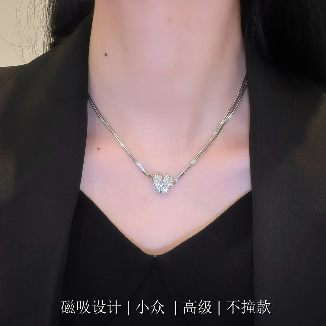 New Unique Magnetic Love Necklace Diamond - Image 5