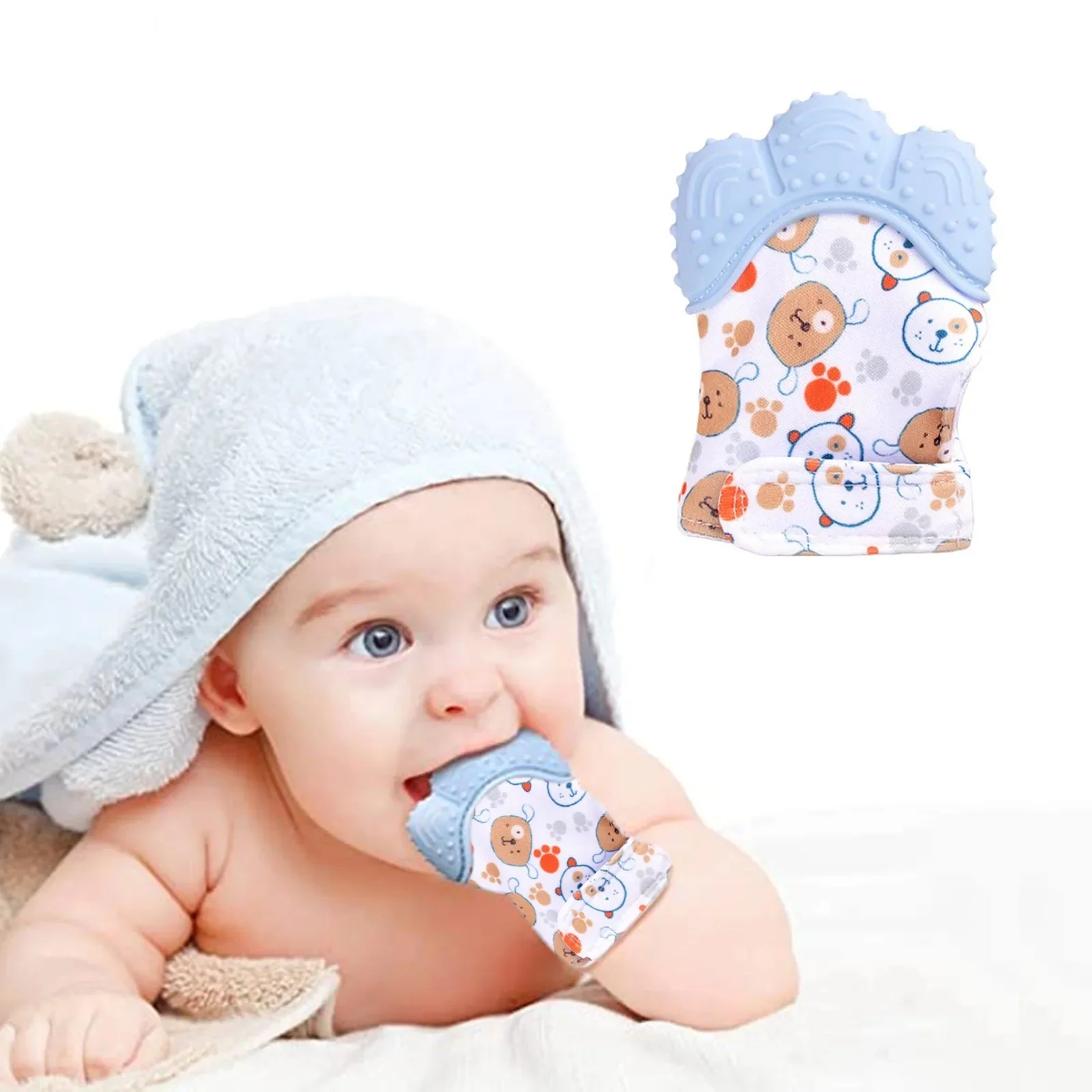 Newborns Baby Silicone Molar Teether Gloves - Image 2