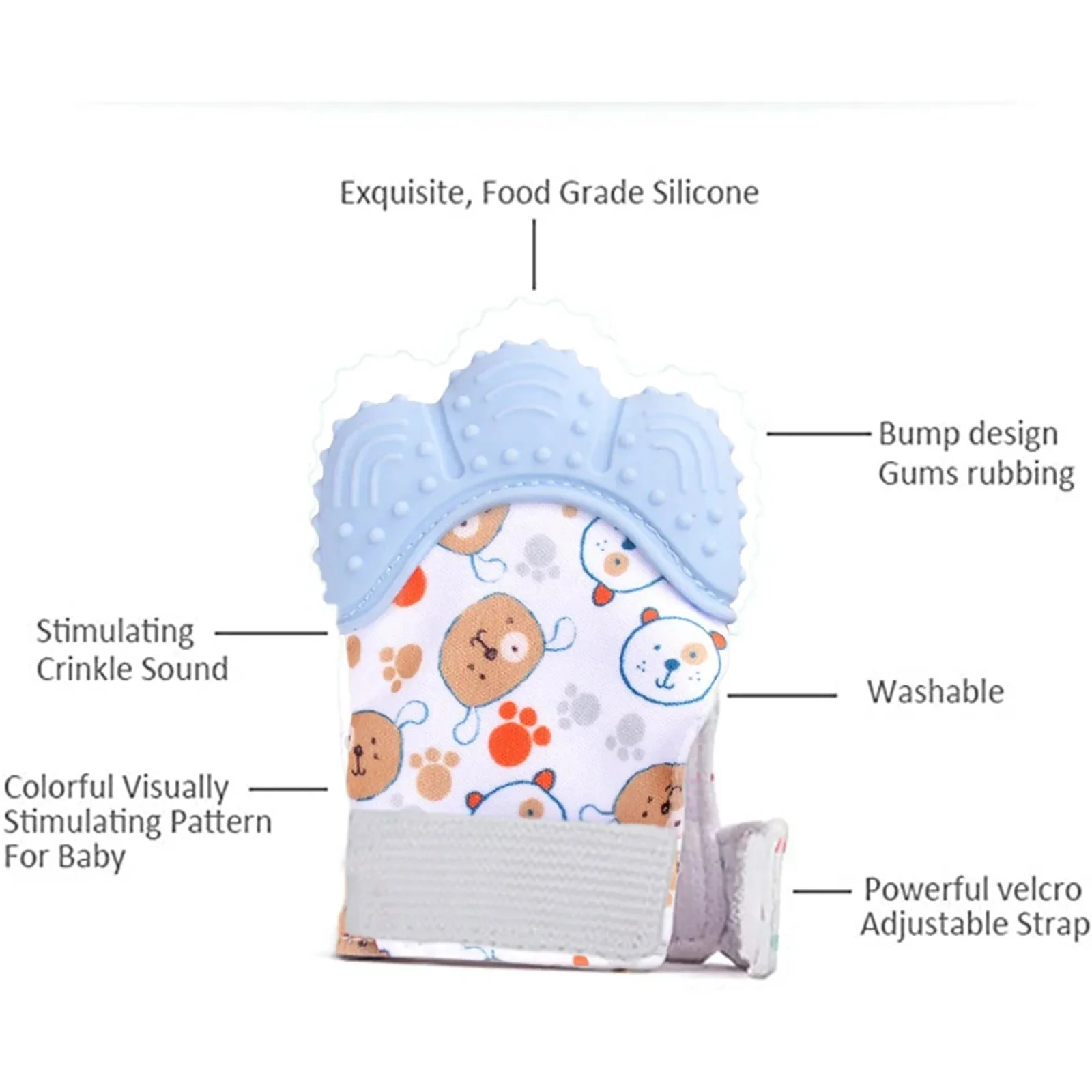 Newborns Baby Silicone Molar Teether Gloves - Image 5