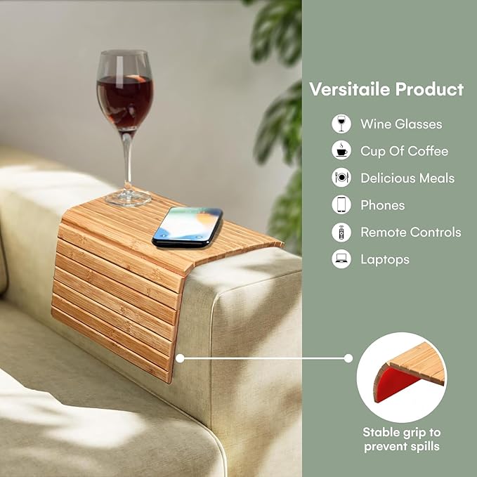 Non-Slip Couch Armrest Organizer & Multipurpose Table Mat - Image 2