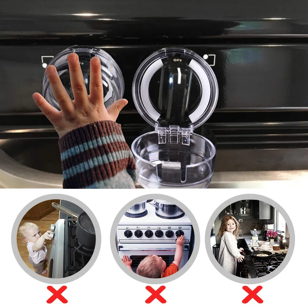 4Pcs Gas Stove Safety Lock Covers - Image 2