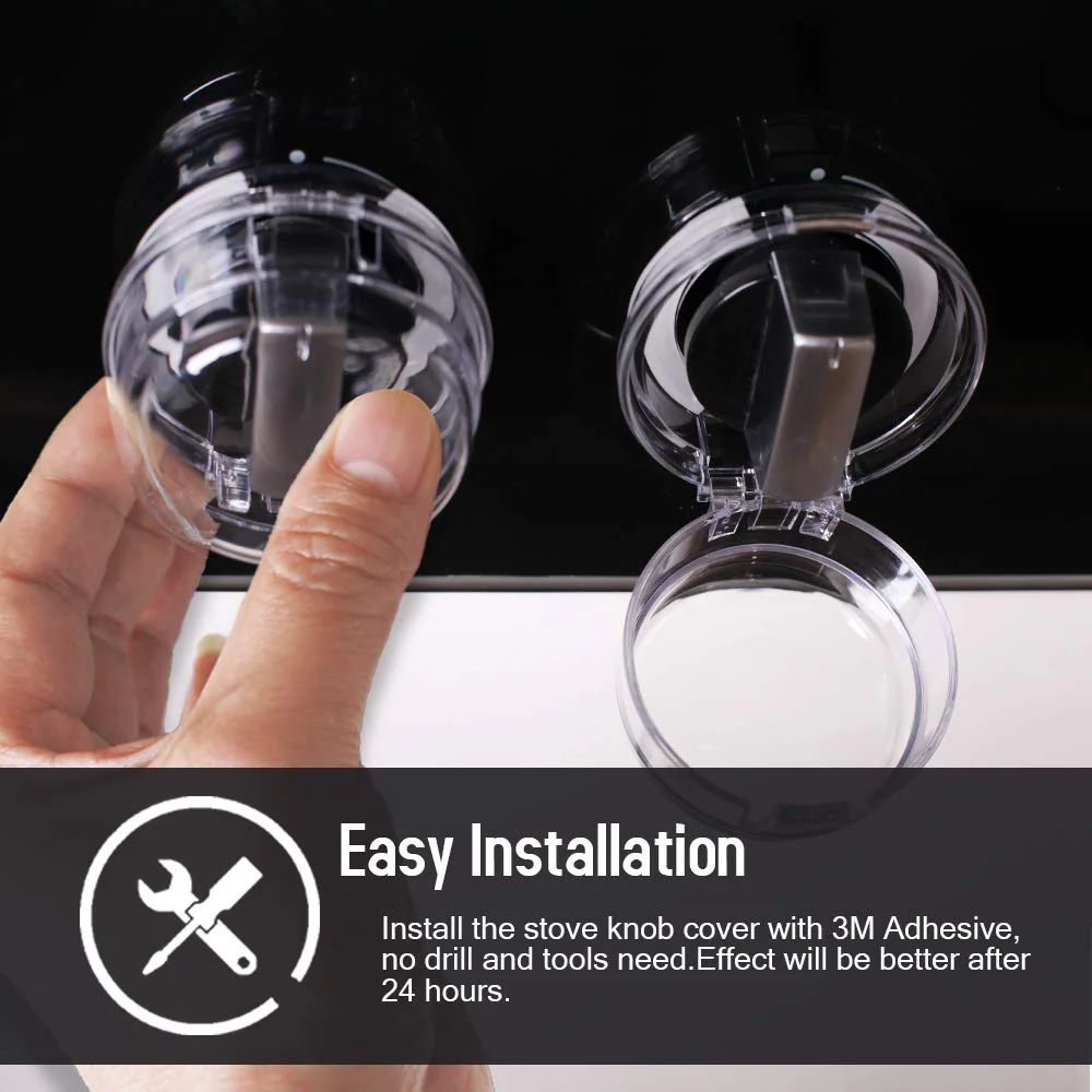4Pcs Gas Stove Safety Lock Covers - Image 5