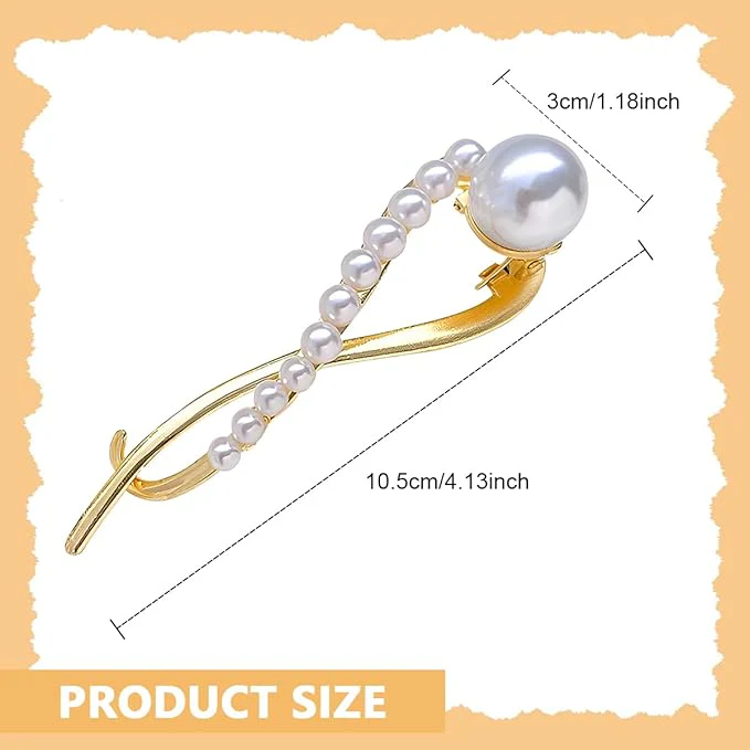 Pearl Twist Clasp Hair Clip - Image 7