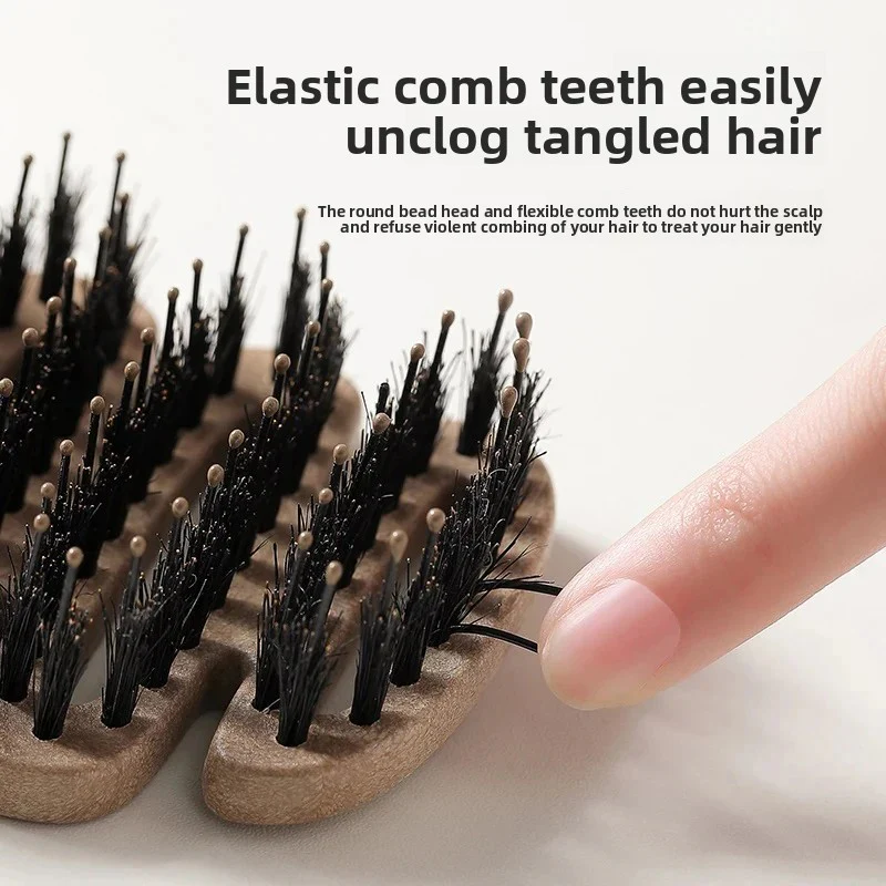 Portable Bristle Fluffy Styling Volumizing Hair Brush - Image 4