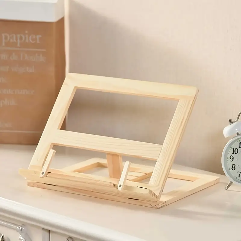 Portable Wood Bookends Stand - Image 2