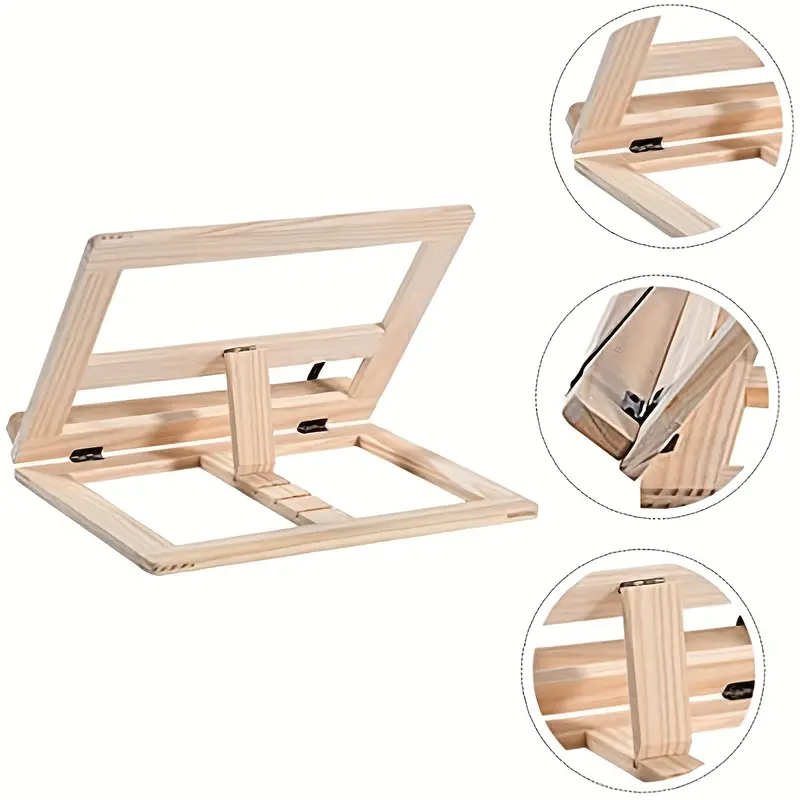 Portable Wood Bookends Stand - Image 4