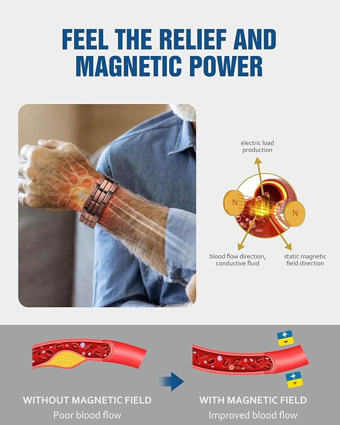Pure Copper Magnetic Therapy Bracelet - Image 3