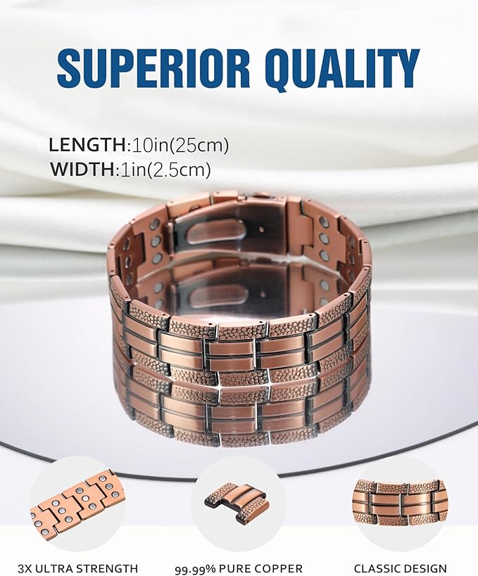 Pure Copper Magnetic Therapy Bracelet - Image 4