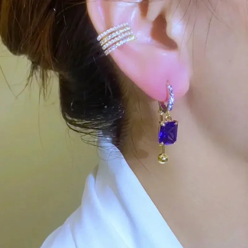 Crystal Pendant Earrings - Image 2
