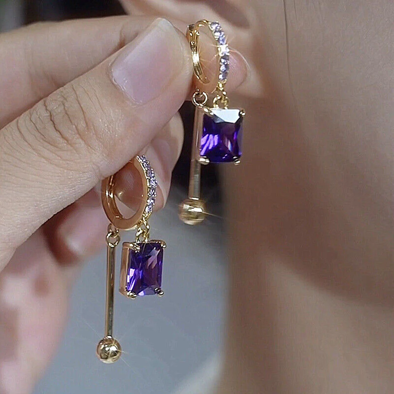 Crystal Pendant Earrings - Image 3