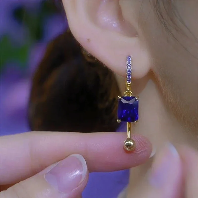 Crystal Pendant Earrings - Image 4