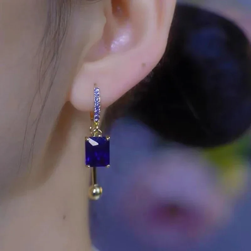 Crystal Pendant Earrings - Image 5