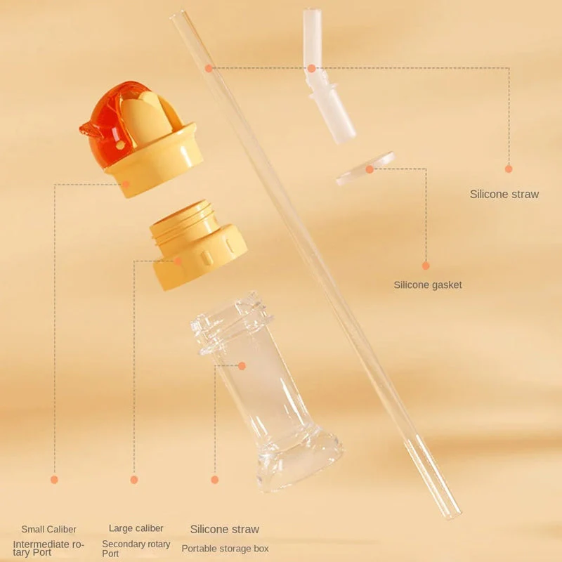 Reusable children beverage water bottle straw lid - Image 5