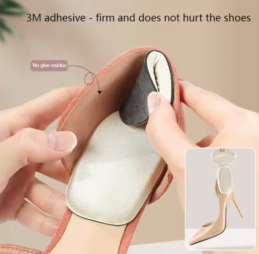 Reusable T-Shaped Sponge Heel Grips for Women Shoes - Image 3