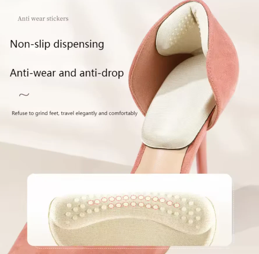 Reusable T-Shaped Sponge Heel Grips for Women Shoes - Image 4