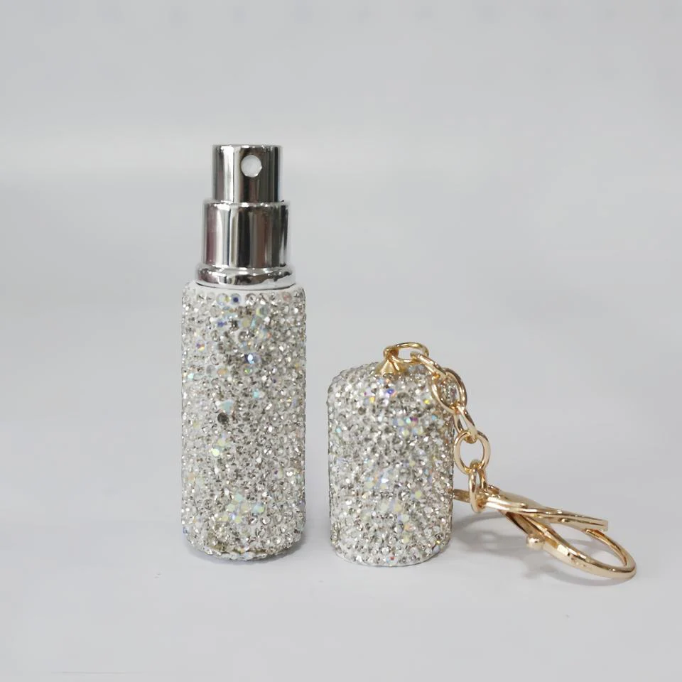 Rhinestone Perfume Bottle Keychains