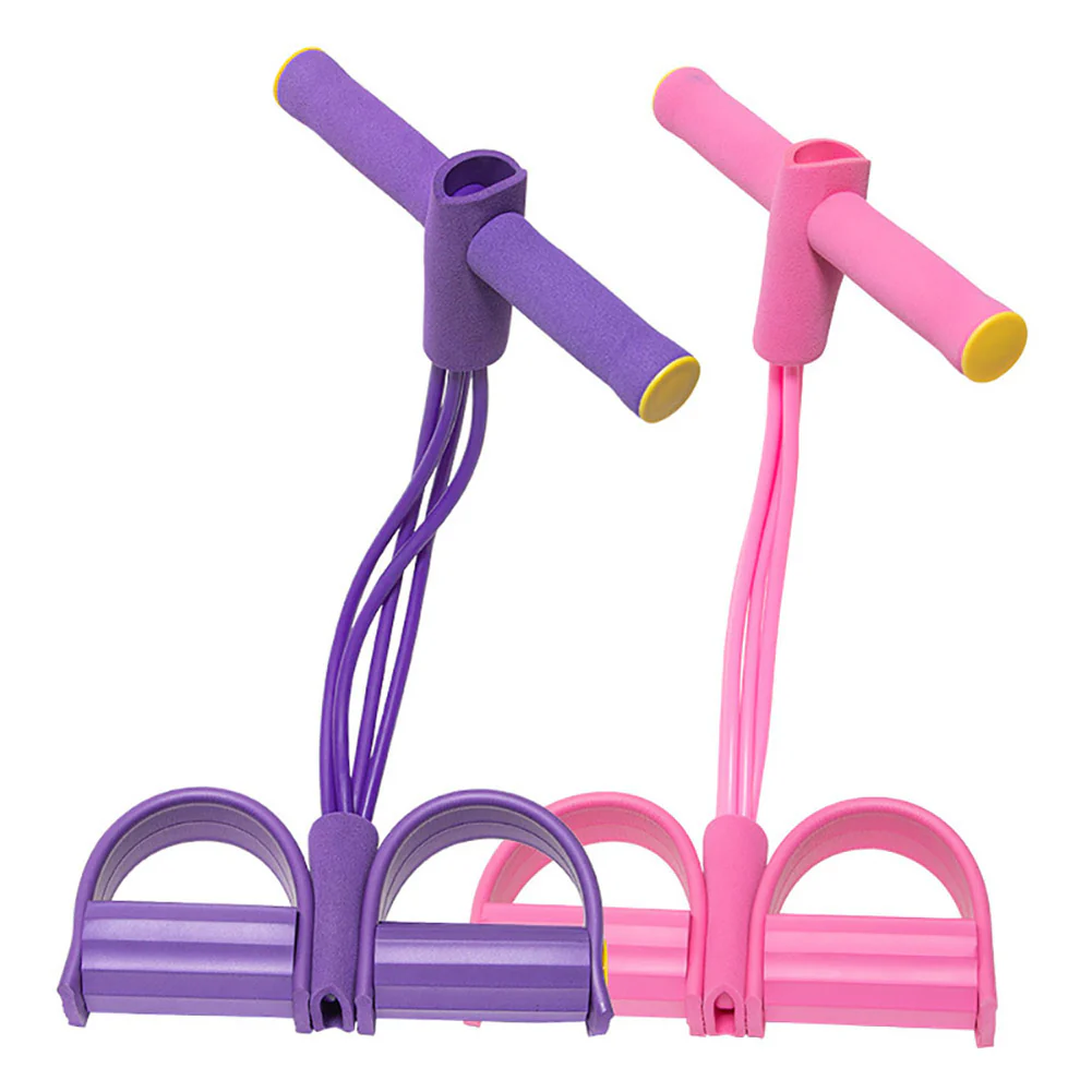 Rope Gym Workout Sport 4 Tube Pedal Ankle Pull - Image 6