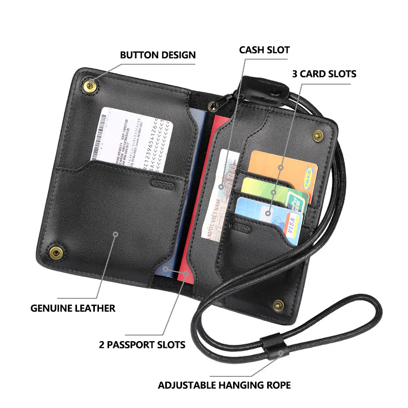 Slim Leather Card Wallet - Image 2