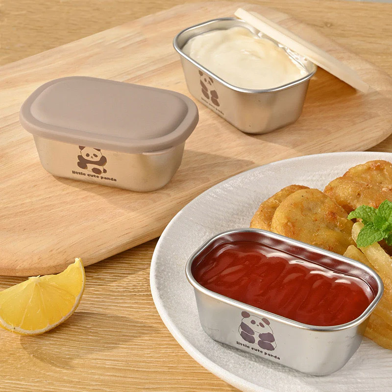 Stainless Steel Sauce Cup with Lid - Image 2