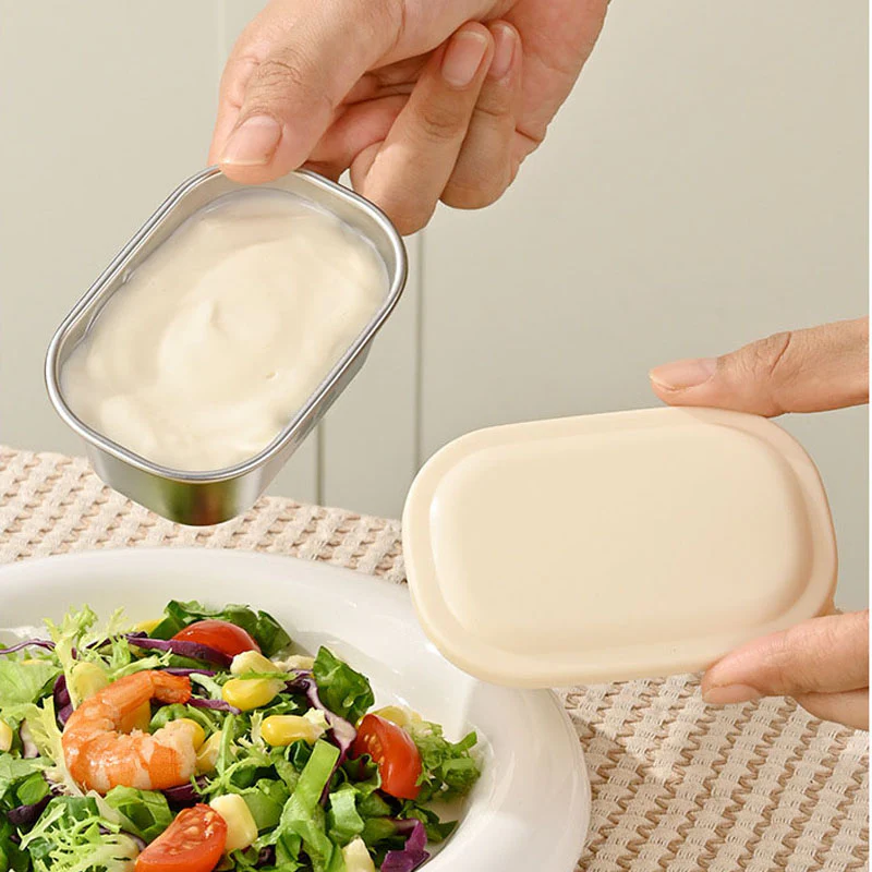 Stainless Steel Sauce Cup with Lid - Image 4
