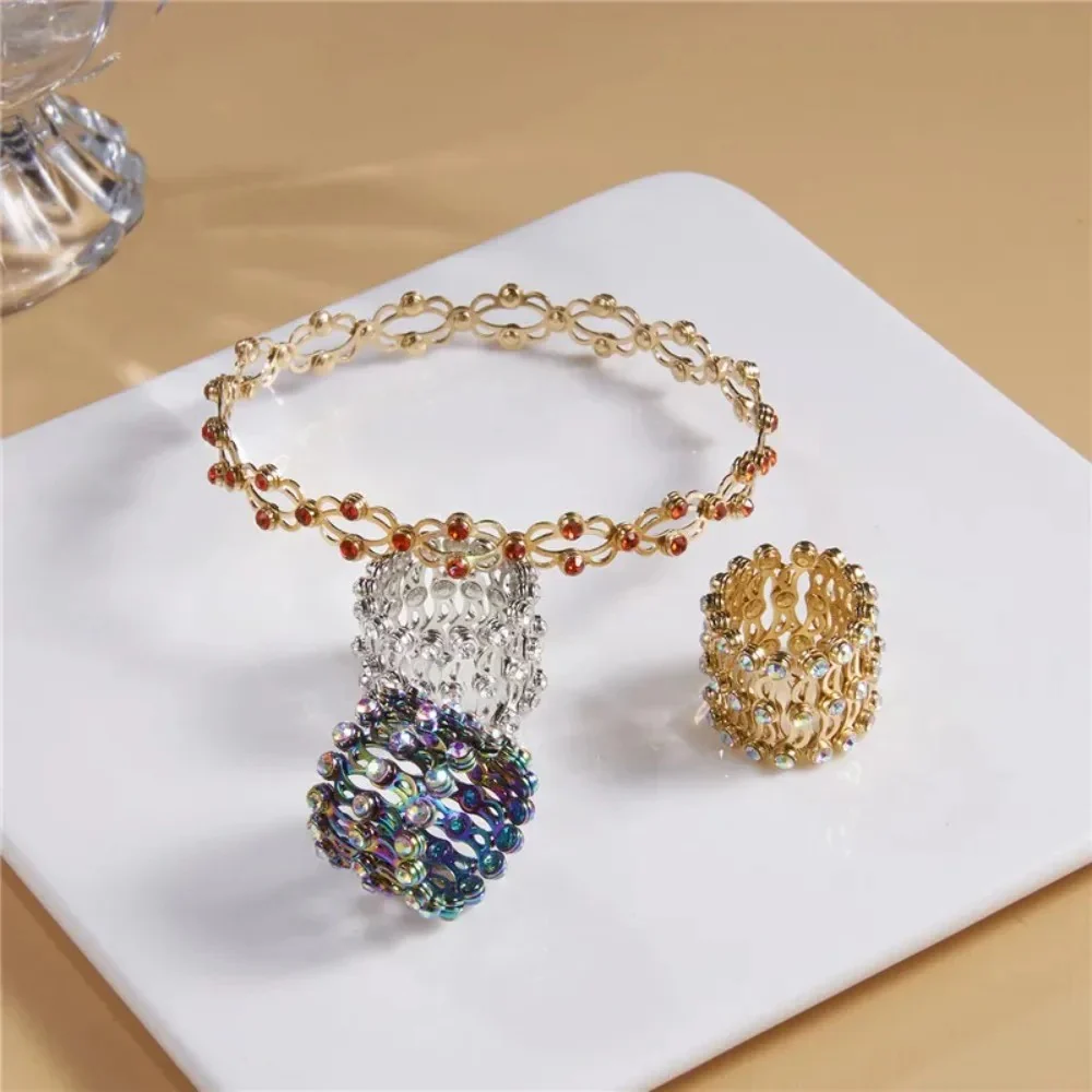 Stretchable Shiny Crystal Ring Bracelet - Image 3