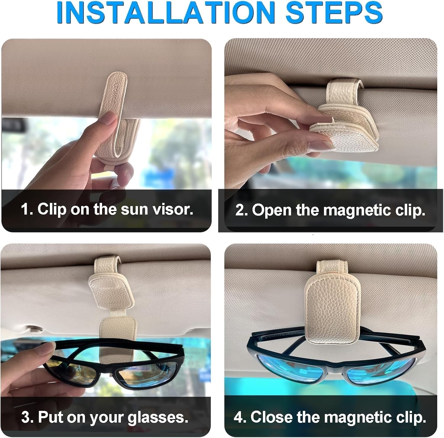 Sunglasses Holder for Car Visor - Image 3