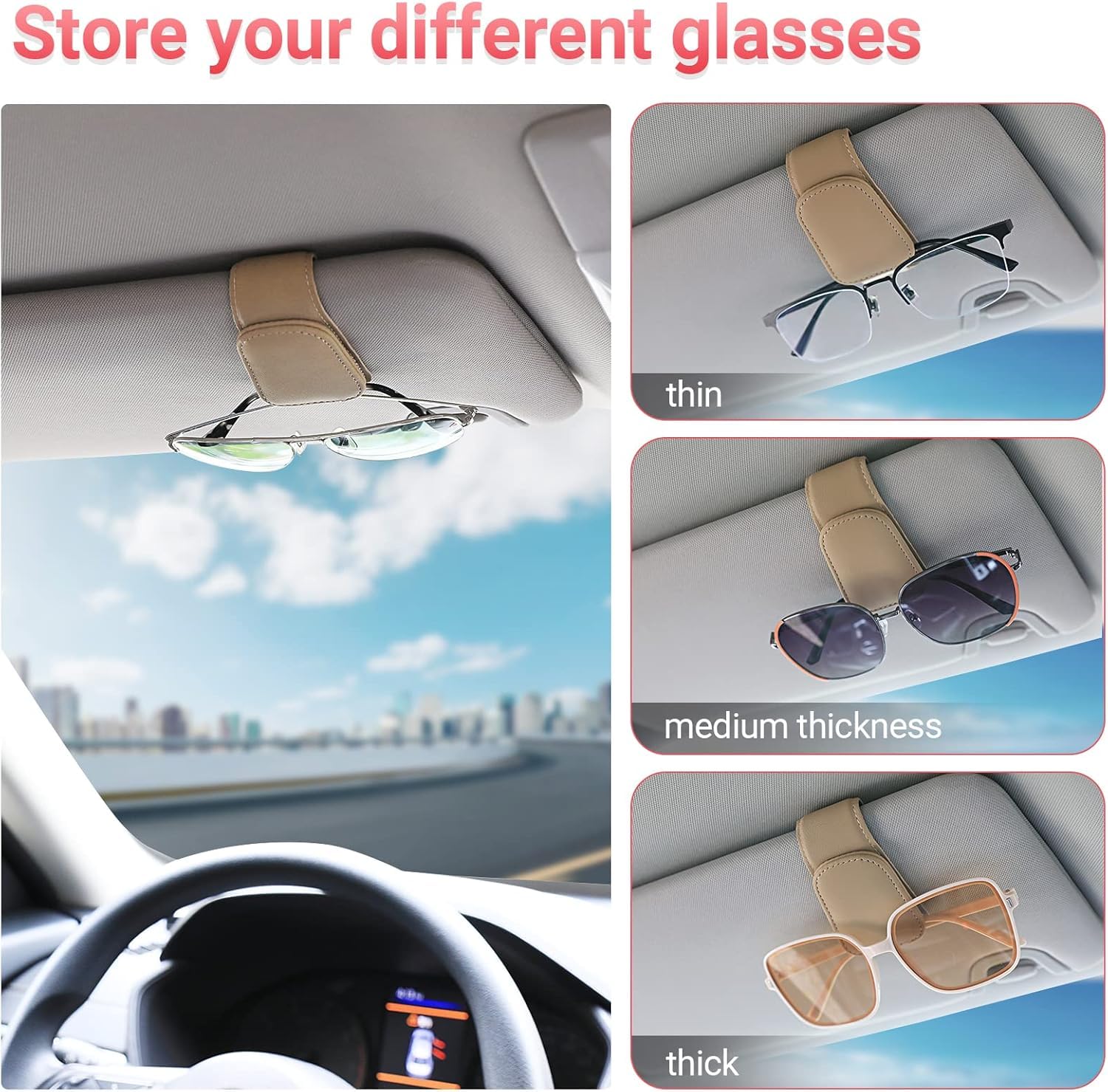 Sunglasses Holder for Car Visor - Image 5