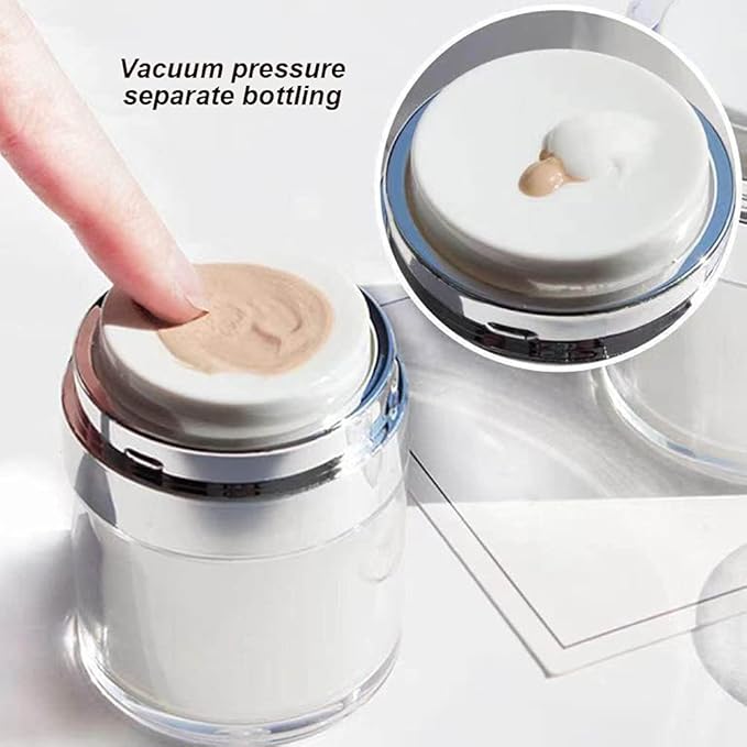 Vacuum Press Pump Bottle Dispenser Portable Cosmetic Container - Image 4