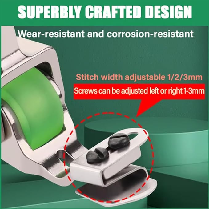 Versatile Adjustable Rolled Hemmer Presser Foot - Image 4