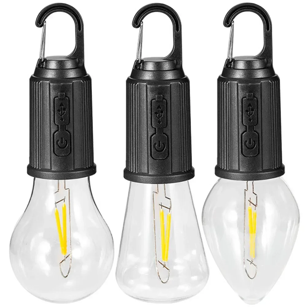 Waterproof LED USB Rechargeable Camping Light Bulb with Hook - Image 2