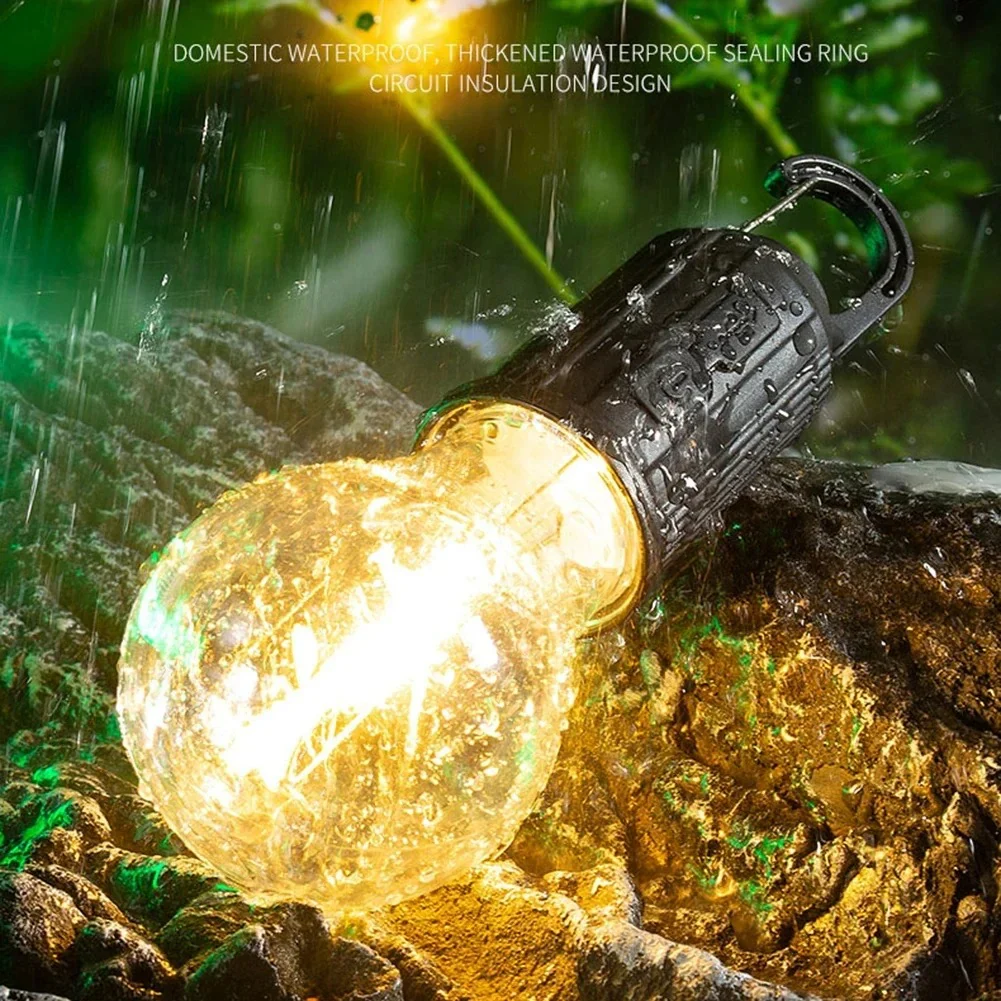 Waterproof LED USB Rechargeable Camping Light Bulb with Hook - Image 3
