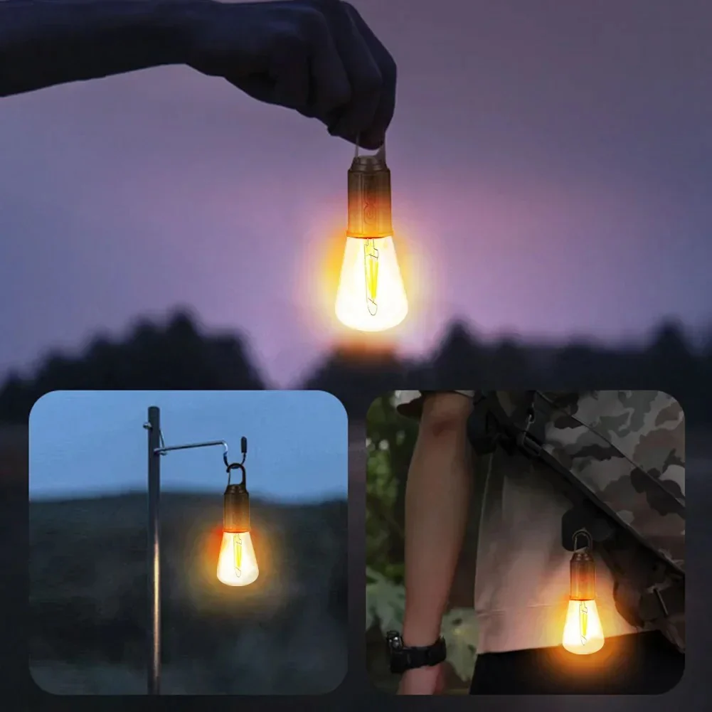 Waterproof LED USB Rechargeable Camping Light Bulb with Hook - Image 4