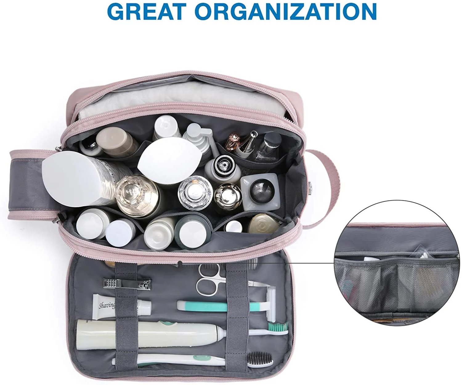 Waterproof Lightweight Makeup Cosmetic Travel Bag - Image 2